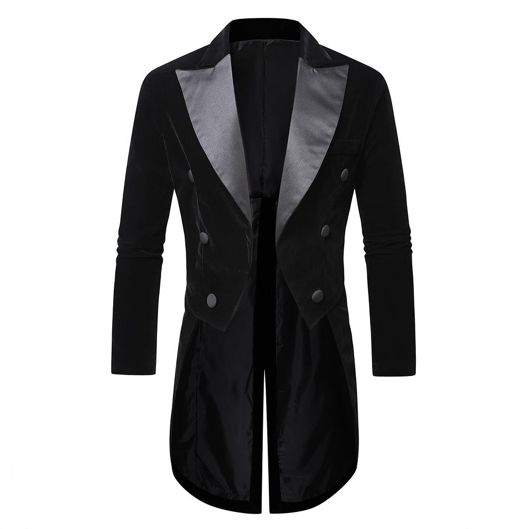 Eleganter Herren Samt Blazer Berlin Style Schwarz