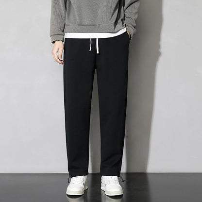 Herren Jogginghose Elastisch Bequem Reißverschluss Taschen