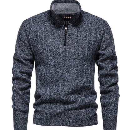 Herren Pullover Stehkragen Zipper Modern Casual