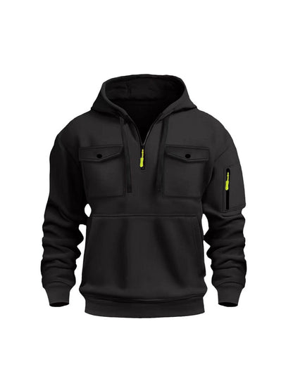 Funktionspullover Herren Warm mit Taschen Outdoor