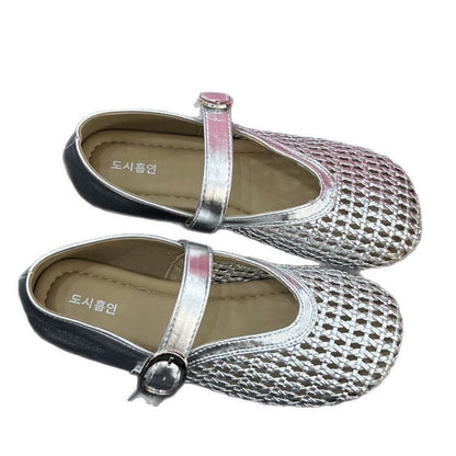 Damen Pumps Riemchen Netzdesign Elegante Schuhe