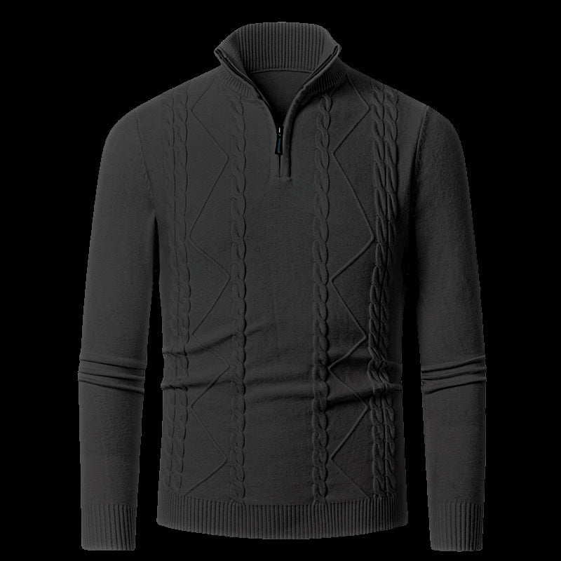 Herren Strickpullover Modern mit Reißverschluss