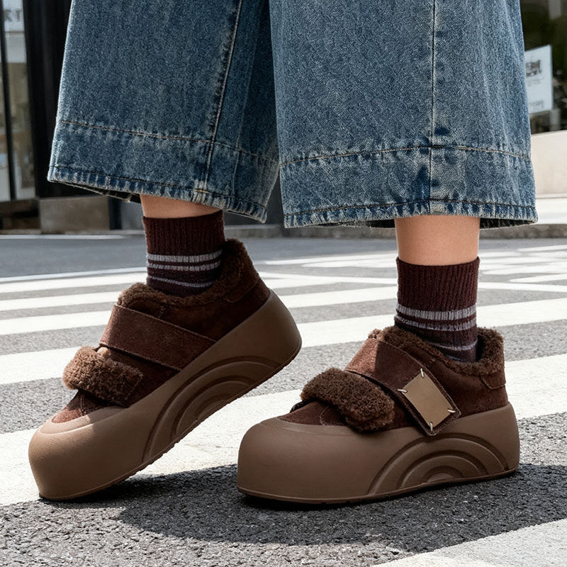 Damen Sneaker Sportlich Kuschelig Fellfutter