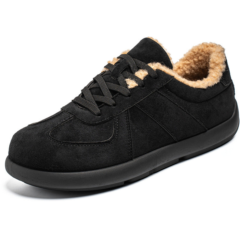 Damen Halbschuhe Bequem Kunstfell Futter Winterstil