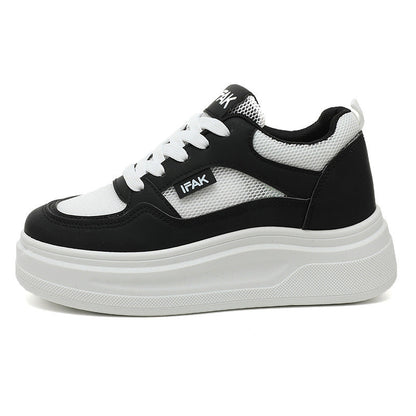 Damen Sneaker Plateau Schuhe Atmungsaktiv Modisch Höher