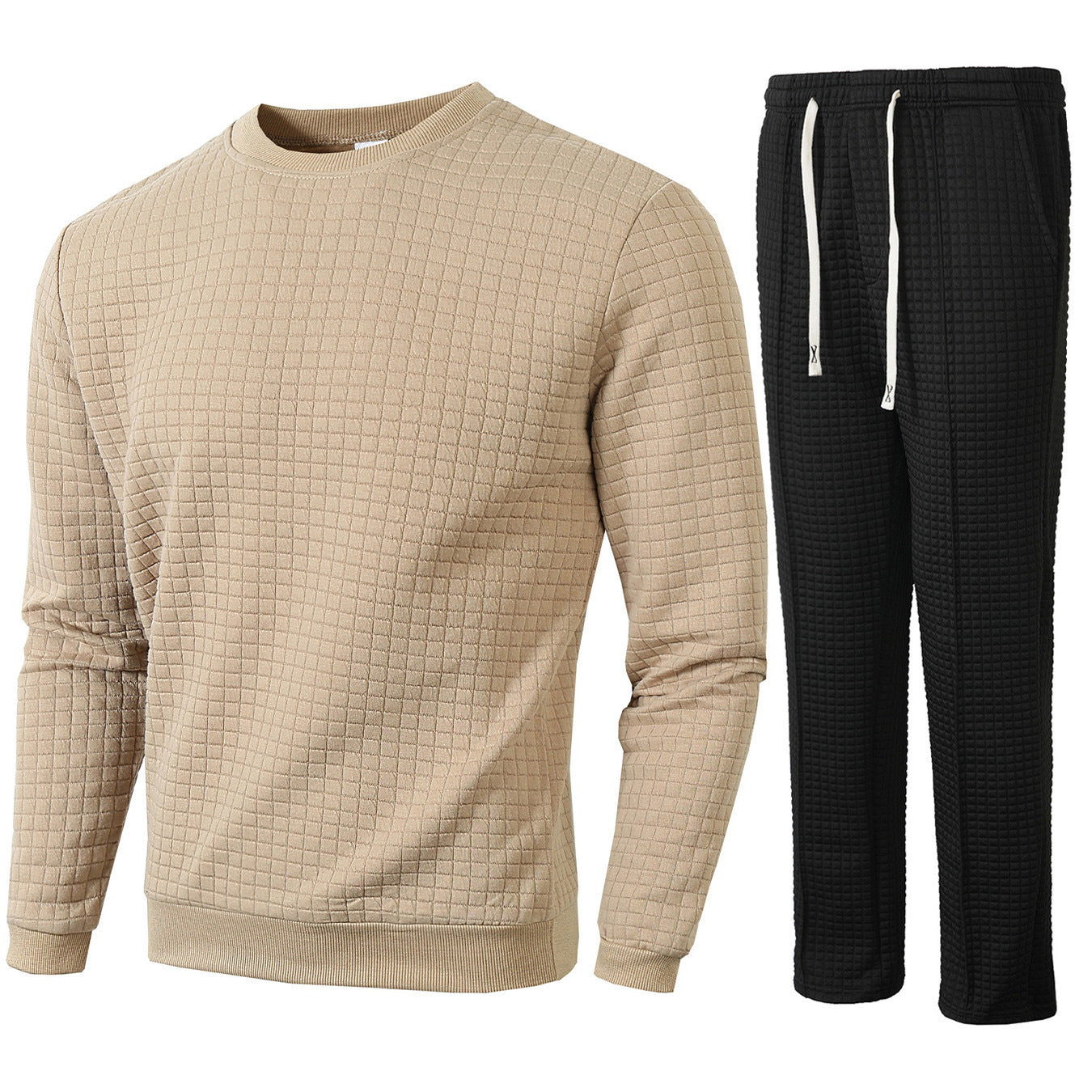 Herren Sweatshirt Jogginghose Set Bequem Sportlich Grau