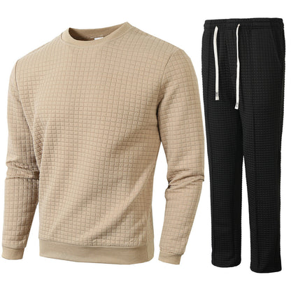 Herren Sweatshirt Jogginghose Set Bequem Sportlich Grau