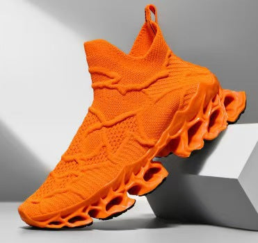 Damen Sneaker Sportlich Strick Rutschfest Komfortabel