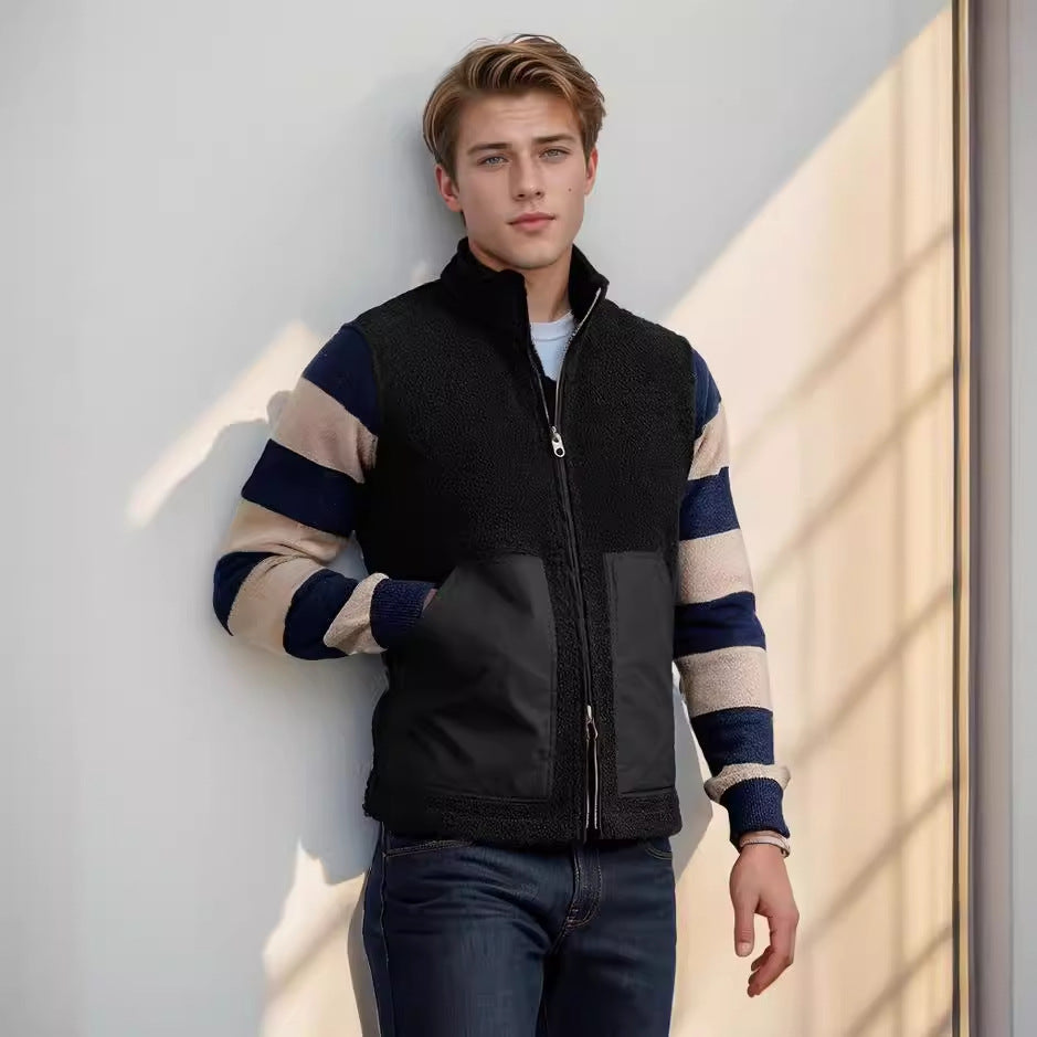 ein Beispiel: Stilisierte Fleecejacke mit LED-Beleuchtung → Stilisierte Fleecejacke LED-Beleuchtung mit Kragen und Taschen