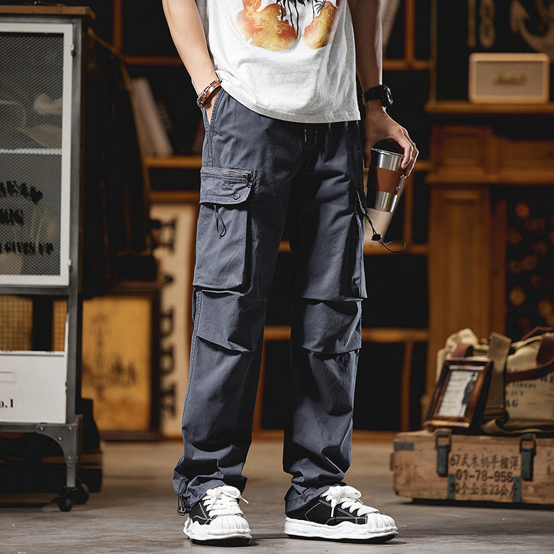 Herren Cargo-Hose Mehrertaschen Freizeit-Hose