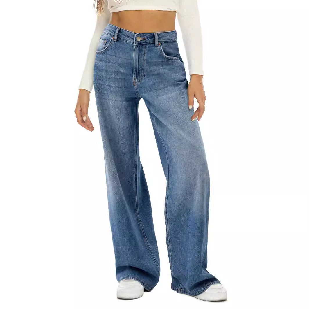 Damen Vintage Jeans Weite Bein Relaxed Fit - BerlinGlamour
