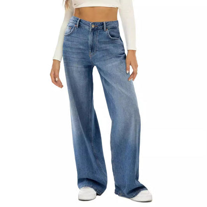 Damen Vintage Jeans Weite Bein Relaxed Fit - BerlinGlamour