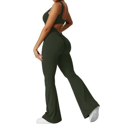 Rückenfreier Jumpsuit Damen Flare Style Sommer
