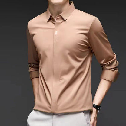Herren Langarmhemd Modern Feuchtigkeitsregulierend