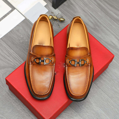 Herren Mokassins Metall Akzent Modern Lederschuhe - BerlinGlamour