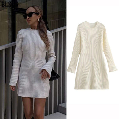 BerlinGlamour Fashion Ripped Knit Dress