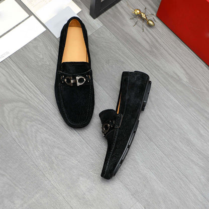 Damen Mokassin Schuhe Wildleder Elegant