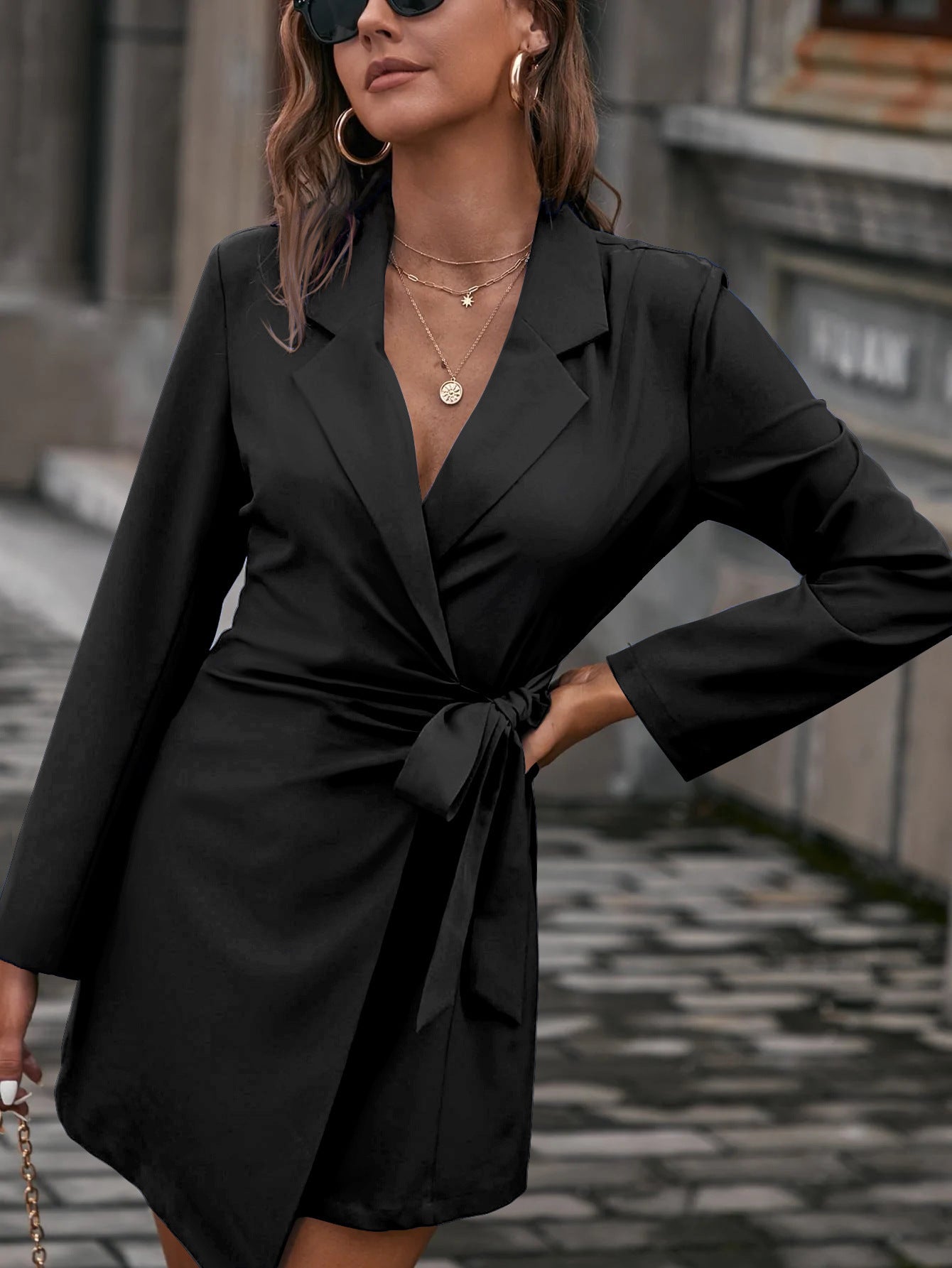 Elegantes Damen Wickelkleid Berlin Chic
