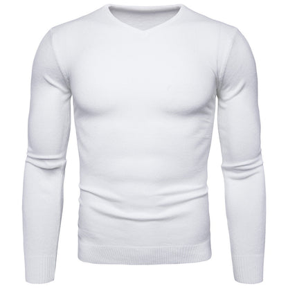 Herren Pullover Feinripp V-Ausschnitt Baumwolle Qualität