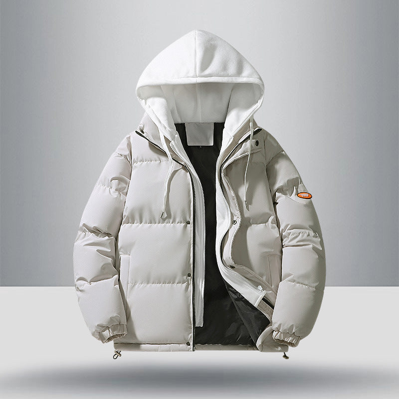 Herren Winterjacke Steppjacke Warm mit Abnehmbarer Kapuze