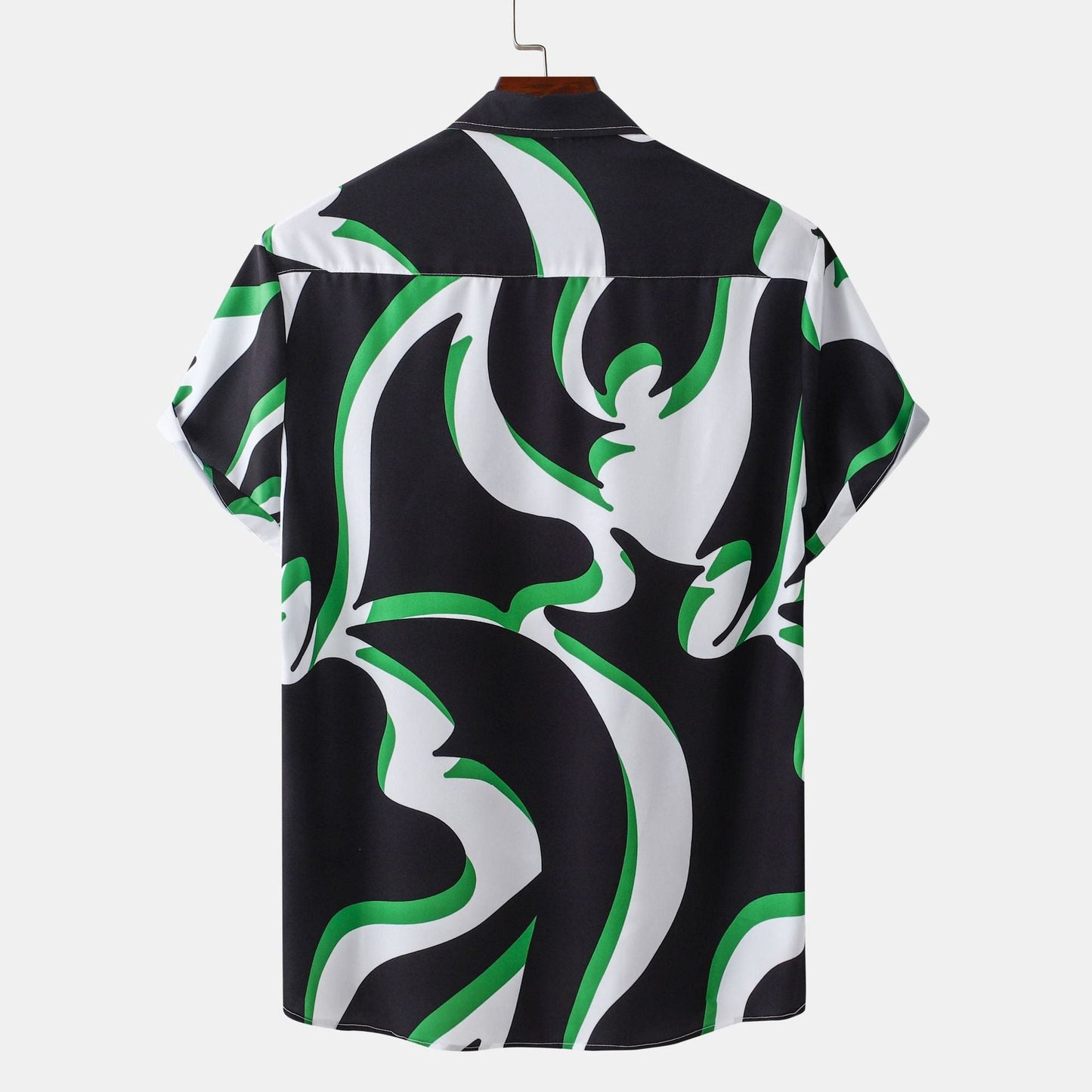 Herren Kurzarmhemd Moderner Druck Trendy Berlin Style