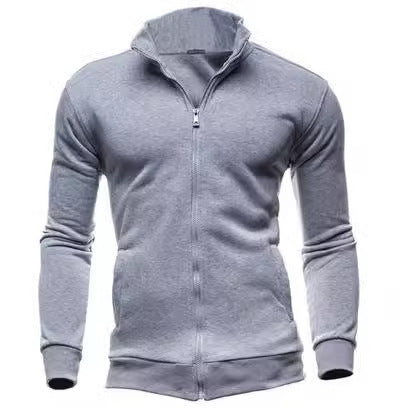 Herren Sportjacke Mit Hochem Kragen Reißverschluss Modern - BerlinGlamour