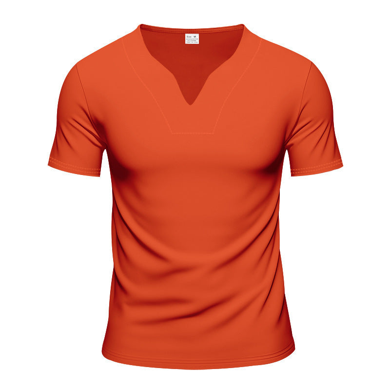 Herren T-Shirt Sportlich V-Ausschnitt Atmungsaktiv