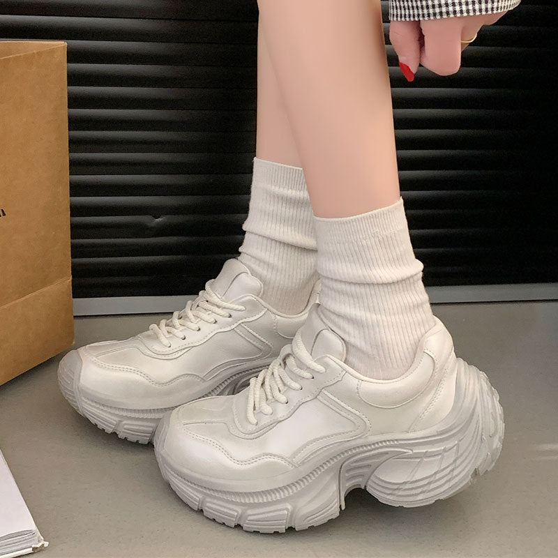Damen Sneaker Sportlich Chunky Weite Sohle