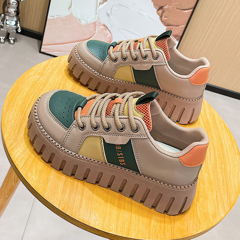 Damen Sneaker Hoch Hacken Atmungsaktiv Sportlich Mode