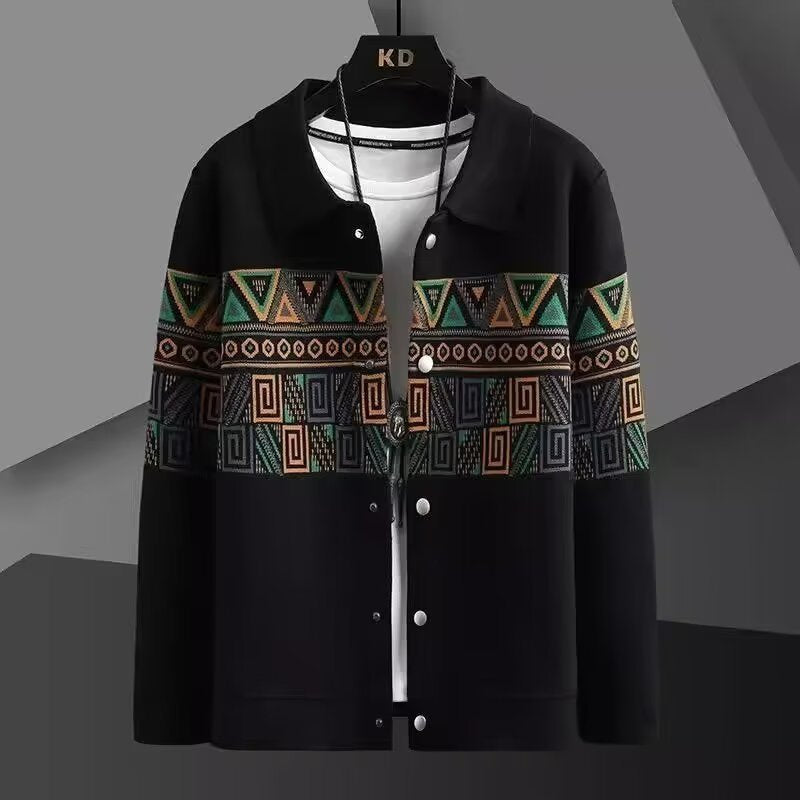 Damen Jacke Geometrisches Muster Trendig Elegant