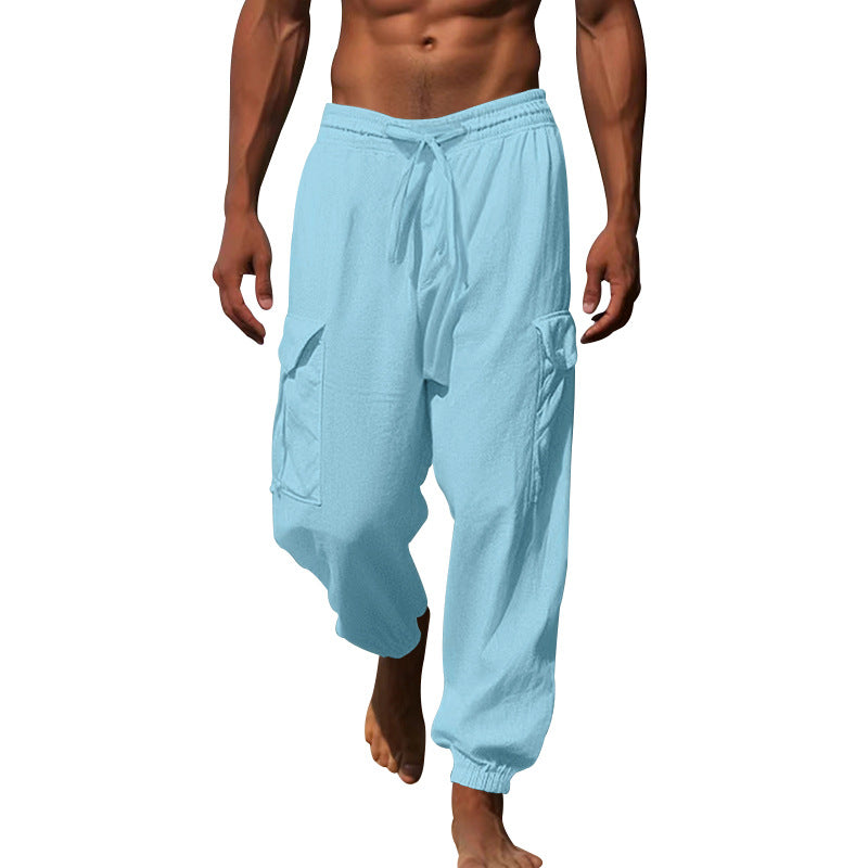 Herren Cargo-Hose elastisch mit Seitentaschen Bequem