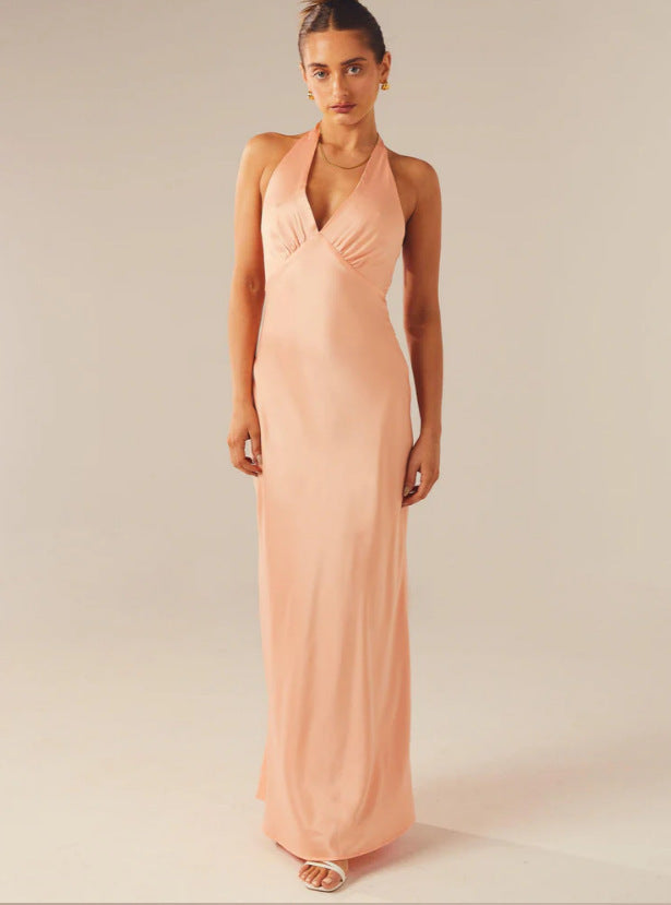 Damenkleid Elegantes Wickelkleid V-Ausschnitt Slim Fit
