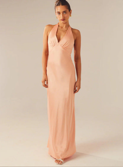 Damenkleid Elegantes Wickelkleid V-Ausschnitt Slim Fit