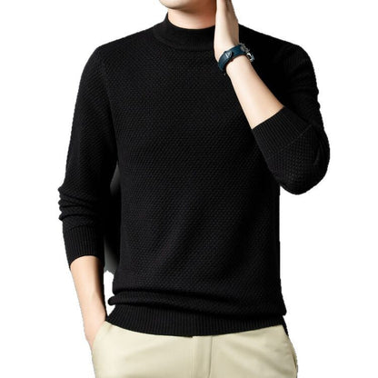 Herren Rollkragenpullover Hochwertig Baumwolle Berlin Stil