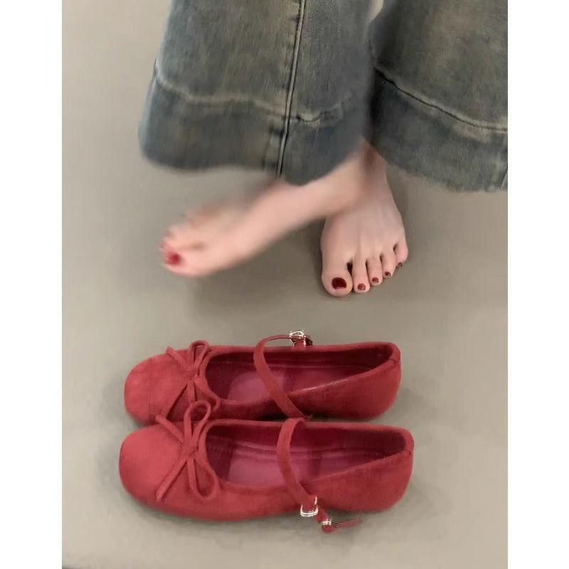 Damen Ballerinas Elegant Riemen Komfort Fußbett