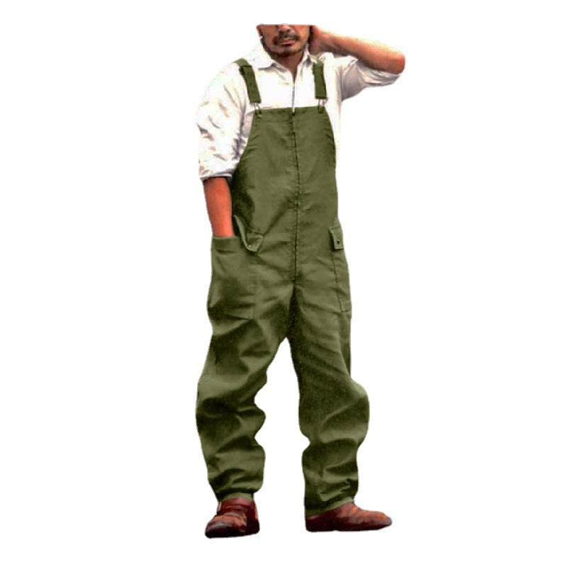 Herren Latzhose Praktisch mit Verstellbaren Trägern