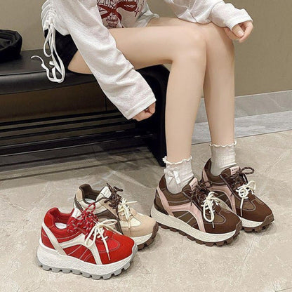 Damen Sneaker Hochplateau Sneakers Sportlich Trendy - BerlinGlamour