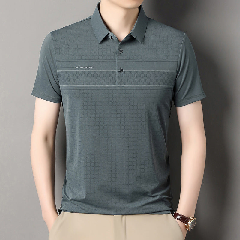 Herren Poloshirt Atmungsaktiv Piqué Kontraststreifen Modern