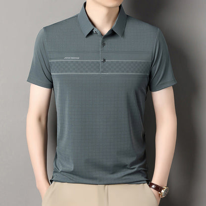 Herren Poloshirt Atmungsaktiv Piqué Kontraststreifen Modern
