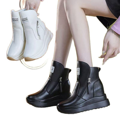 Damen Winterstiefeletten Warm Bequem Reißverschluss