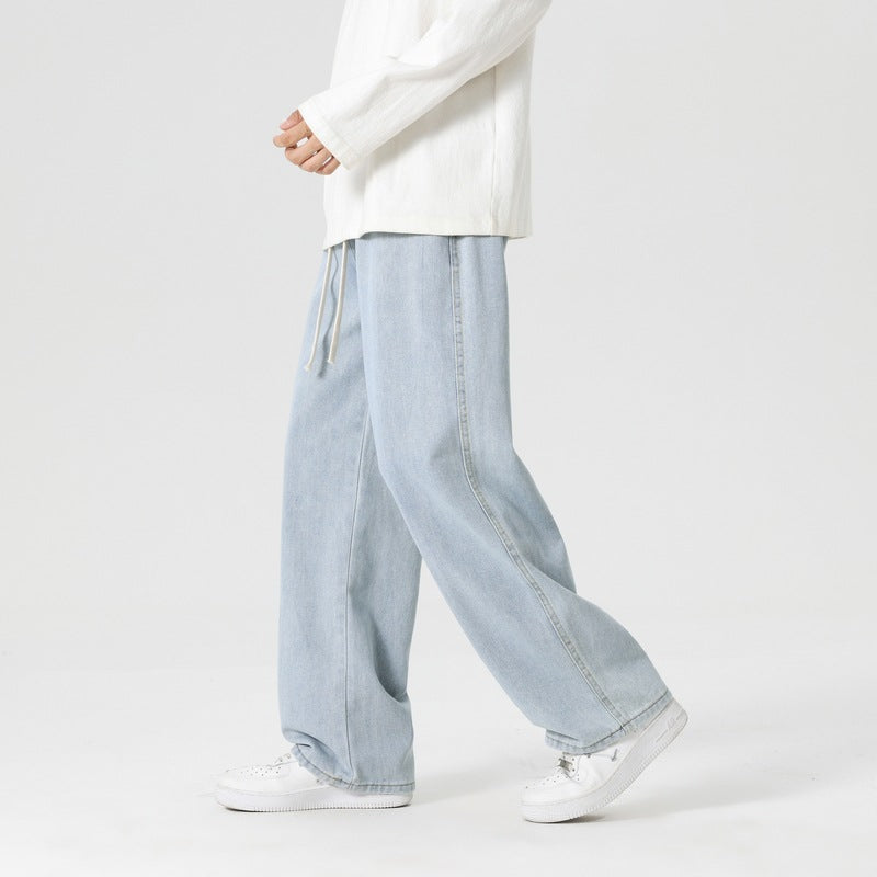 Herren Jeanshose Bequem Weite Fit Elastisch