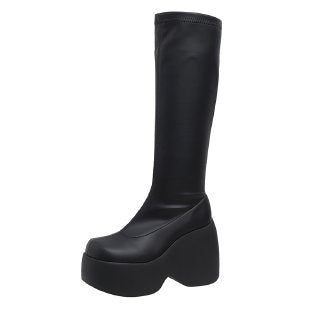 Damen Stiefel Wedge High Heel Plateau Schuhe