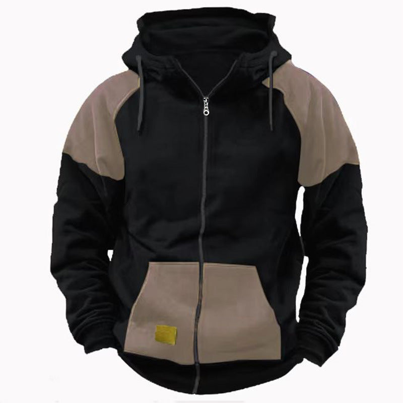 Herren Kapuzenjacke Sportlich Modern Kontrastdetails - BerlinGlamour
