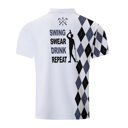 Herren Poloshirt Modern mit Grafik Design Berlin Style