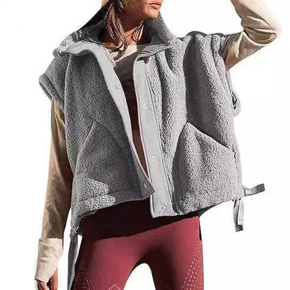 Damenweste Weich Teddyjacke Modern Praktisch