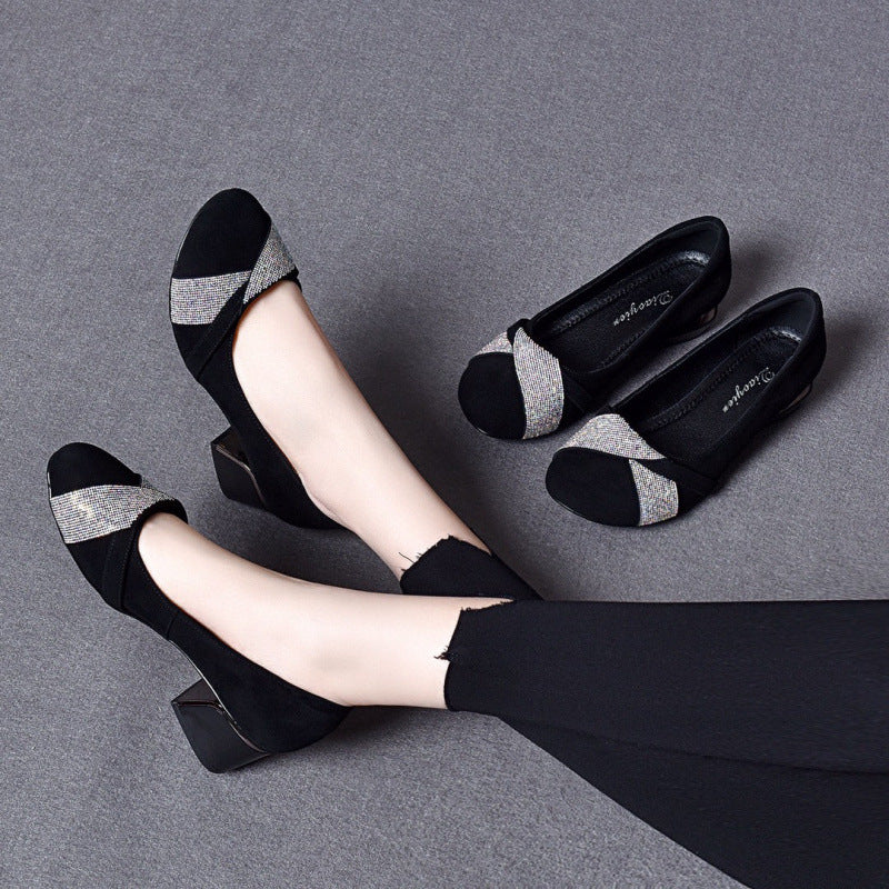 Damen Ballerinas Glitzer Dekor Komfort Schuhe
