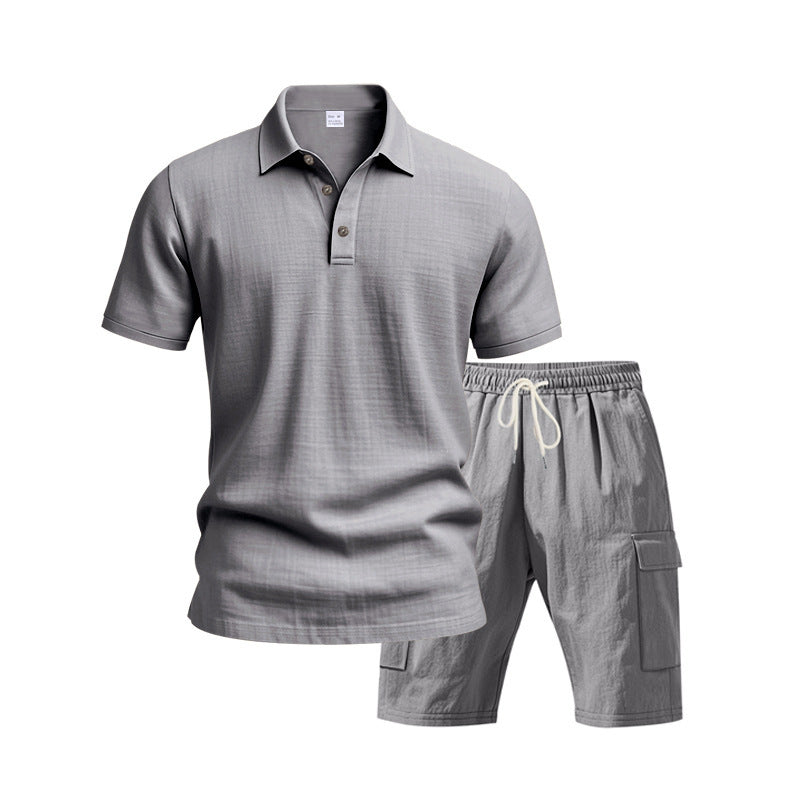 Herren Sportset atmungsaktiv Komfortschnitt Polo Shorts