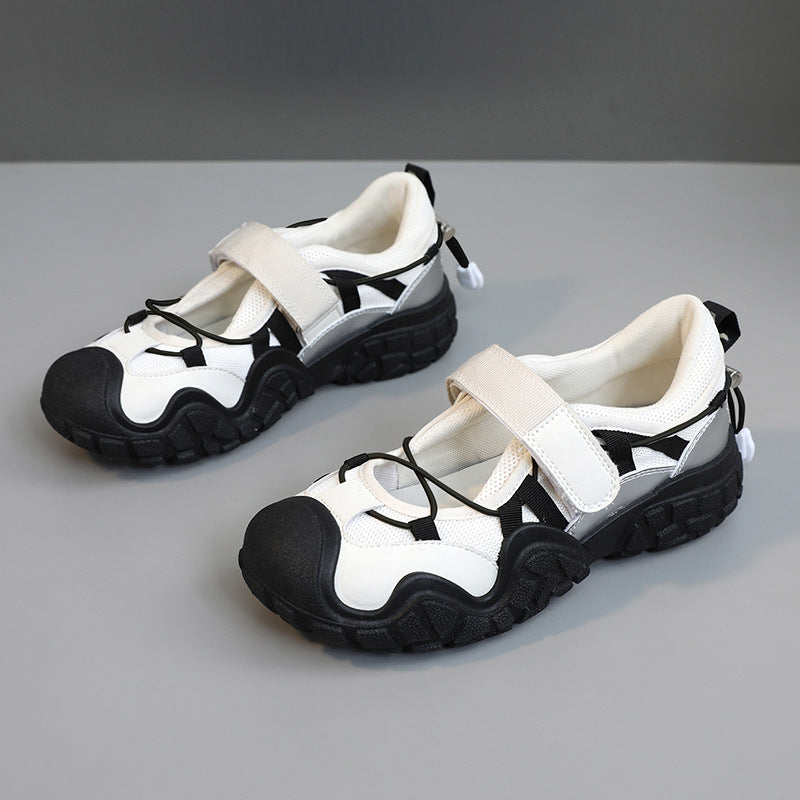 Damen Sport Schuhe mit Verstellbarem Riemen Freizeit