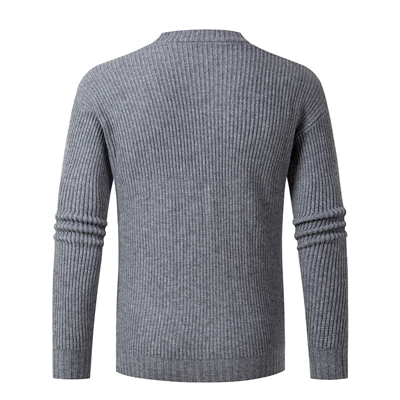 Herren Strickjacke Modern mit Feinripp Design