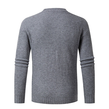 Herren Strickjacke Modern mit Feinripp Design